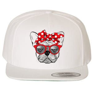 French Bulldog Dog Mom Bandana Sunglasses Mother's Day Wool Snapback Cap