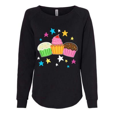 Funny Baking Delicious Cupcake Lover Cupcakes Womens California Wash Sweatshirt