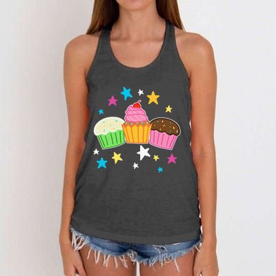 Funny Baking Delicious Cupcake Lover Cupcakes Women's Knotted Racerback Tank