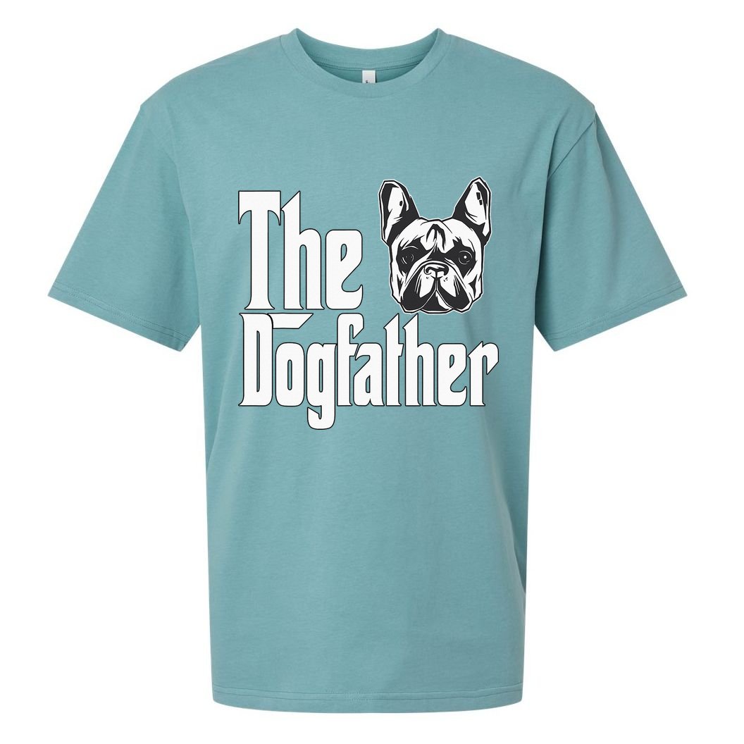 French Bulldog Dog Dad Dogfather Dogs Daddy Father Sueded Cloud Jersey T-Shirt
