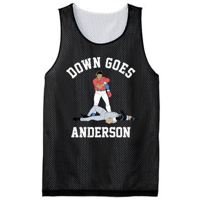 FUNNY BASEBALL DOWN GOES ANDERSON Mesh Reversible Basketball Jersey Tank