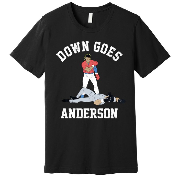 FUNNY BASEBALL DOWN GOES ANDERSON Premium T-Shirt