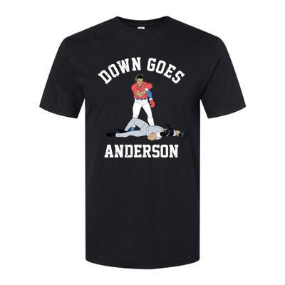 FUNNY BASEBALL DOWN GOES ANDERSON Softstyle CVC T-Shirt