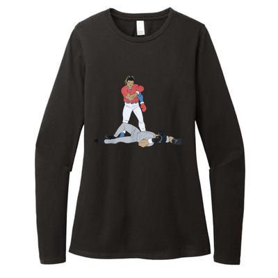 FUNNY BASEBALL DOWN GOES ANDERSON Womens CVC Long Sleeve Shirt