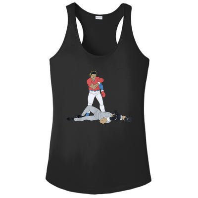 FUNNY BASEBALL DOWN GOES ANDERSON Ladies PosiCharge Competitor Racerback Tank