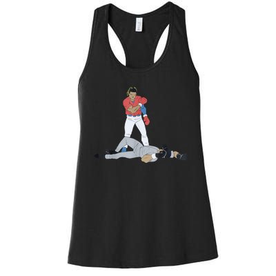 FUNNY BASEBALL DOWN GOES ANDERSON Women's Racerback Tank