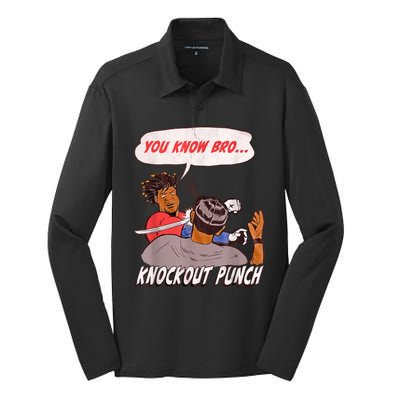 FUNNY BASEBALL DOWN GOES ANDERSON Silk Touch Performance Long Sleeve Polo