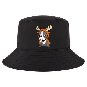 French Bulldog Dressed As Reindeer Dogs Xmas Gift Cool Comfort Performance Bucket Hat