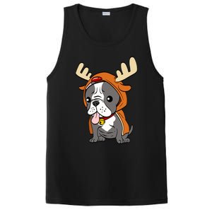 French Bulldog Dressed As Reindeer Dogs Xmas Gift PosiCharge Competitor Tank