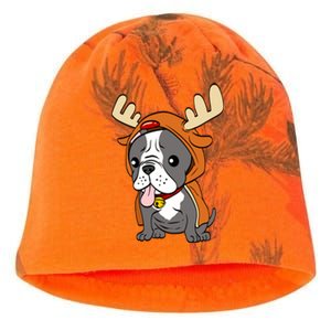 French Bulldog Dressed As Reindeer Dogs Xmas Gift Kati - Camo Knit Beanie