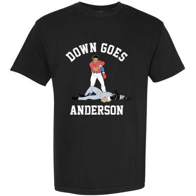 FUNNY BASEBALL DOWN GOES ANDERSON Garment-Dyed Heavyweight T-Shirt