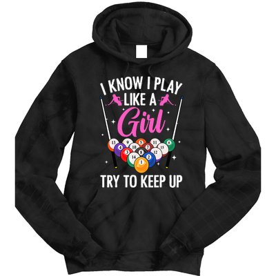 Funny Billiards Design For  Pool Billiard Player Tie Dye Hoodie