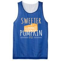 Funny Baking Dessert Sweeter Than Pumpkin Pie Gift Mesh Reversible Basketball Jersey Tank