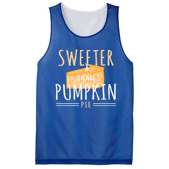 Funny Baking Dessert Sweeter Than Pumpkin Pie Gift Mesh Reversible Basketball Jersey Tank