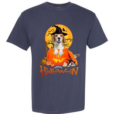 Funny Beagle Dog Spooky Halloween Garment-Dyed Heavyweight T-Shirt