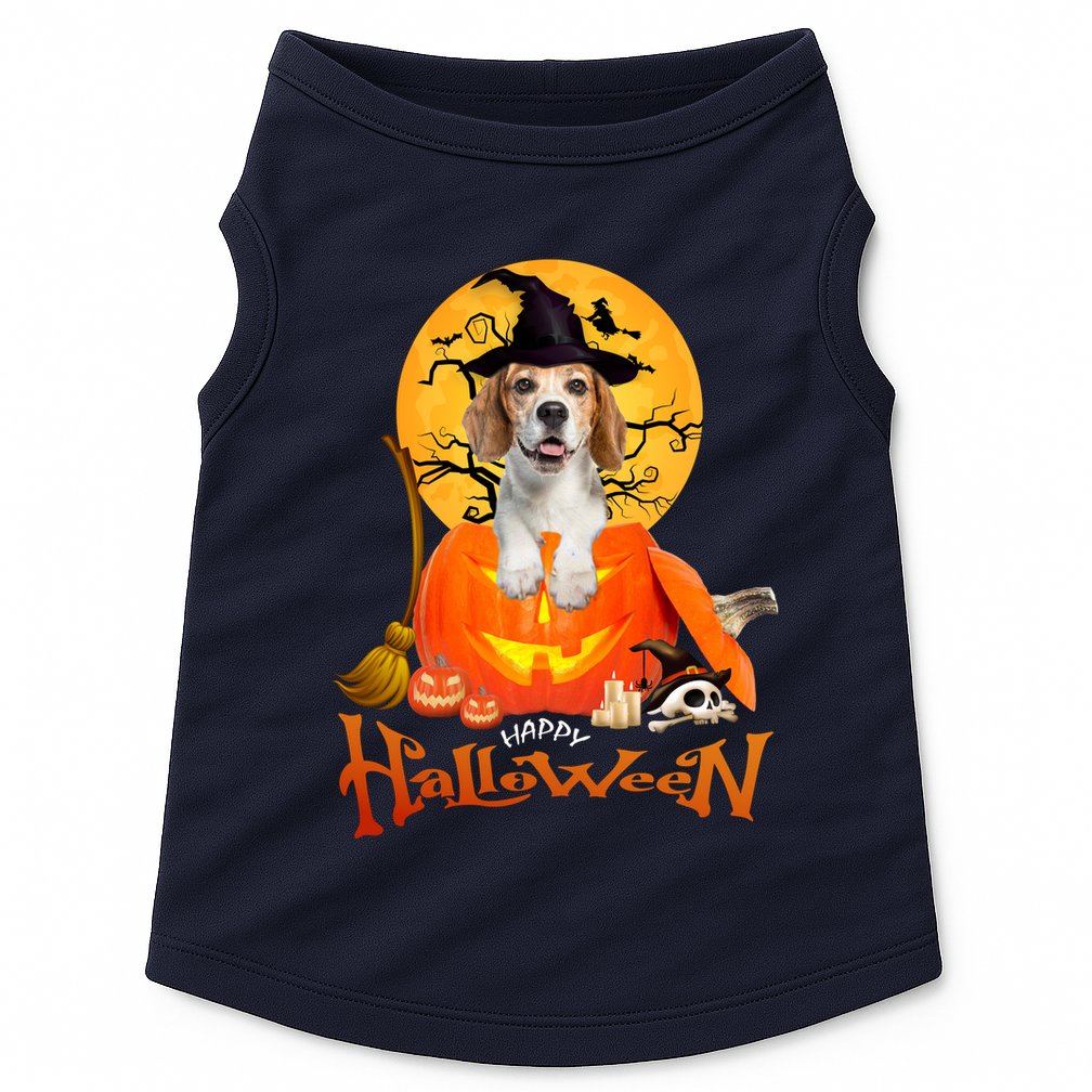 Funny Beagle Dog Spooky Halloween Doggie Tank