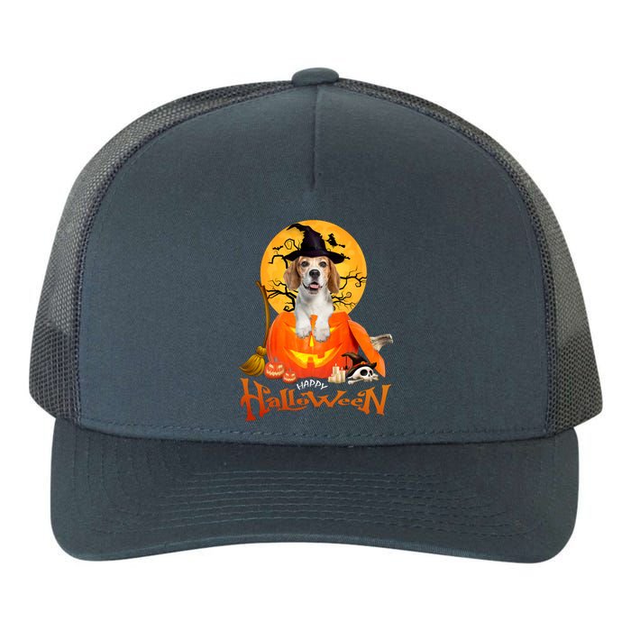 Funny Beagle Dog Spooky Halloween Yupoong Adult 5-Panel Trucker Hat