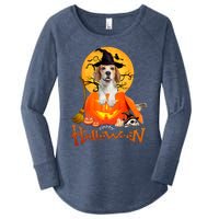 Funny Beagle Dog Spooky Halloween Women's Perfect Tri Tunic Long Sleeve Shirt