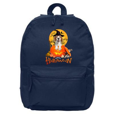 Funny Beagle Dog Spooky Halloween 16 in Basic Backpack