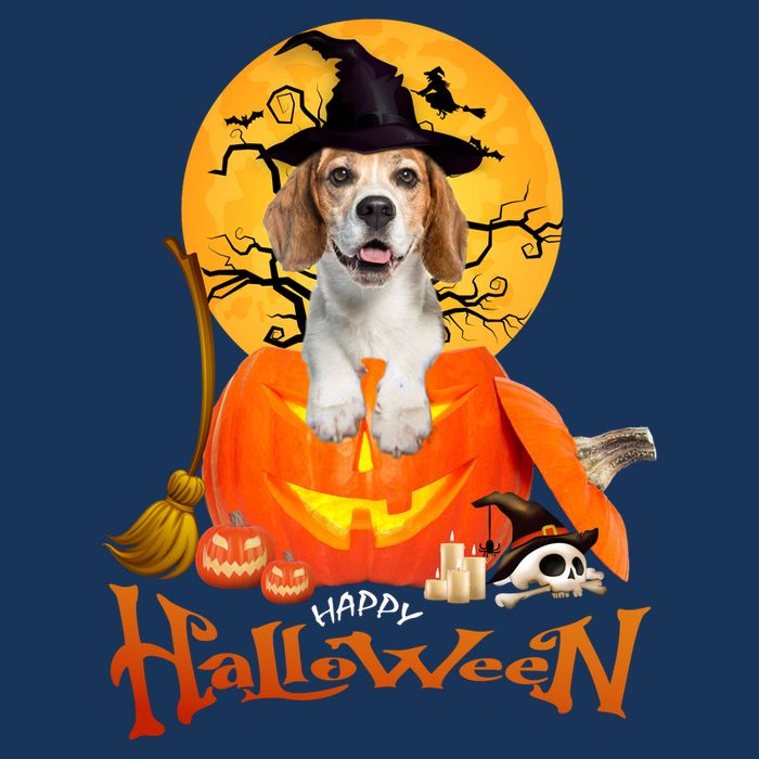 Funny Beagle Dog Spooky Halloween Youth Performance Sprint T-Shirt