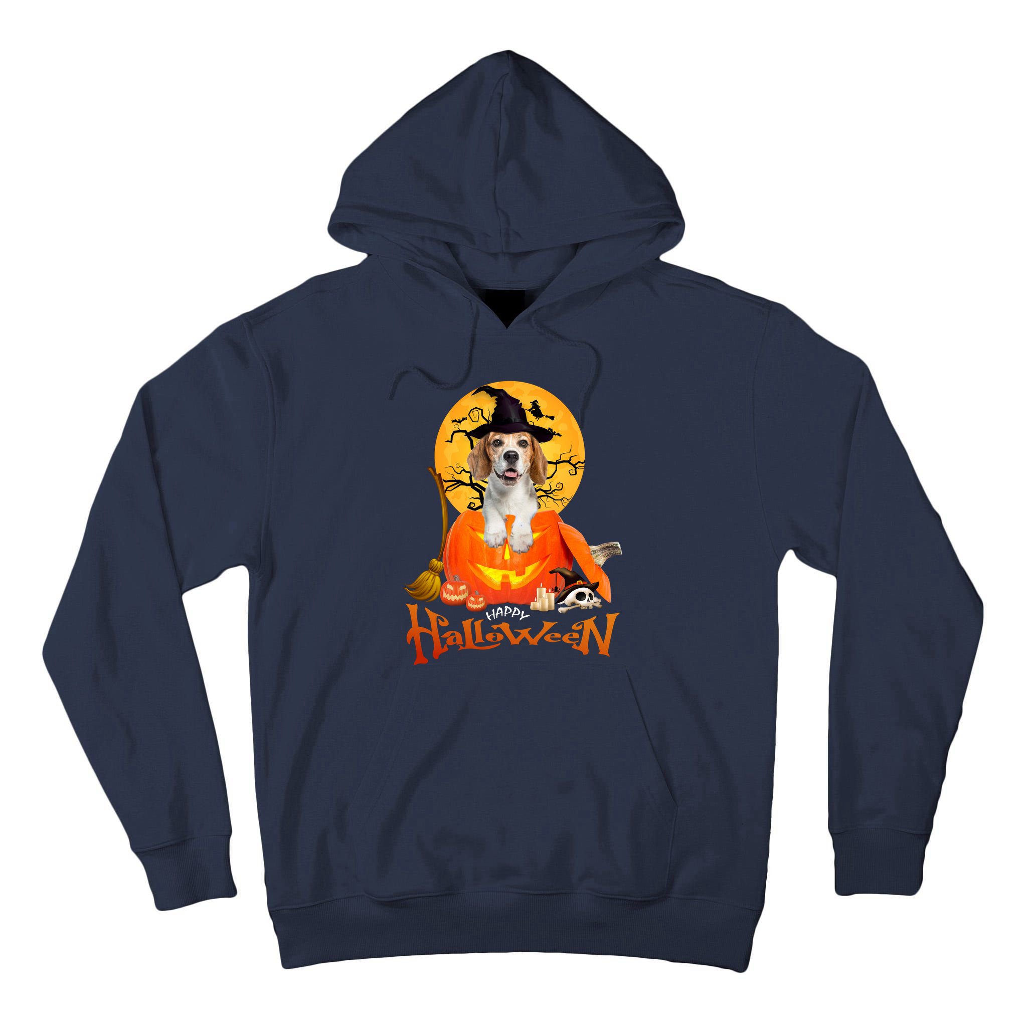 Funny Beagle Dog Spooky Halloween Tall Hoodie