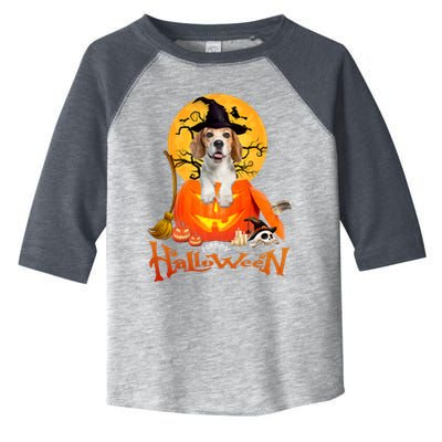 Funny Beagle Dog Spooky Halloween Toddler Fine Jersey T-Shirt