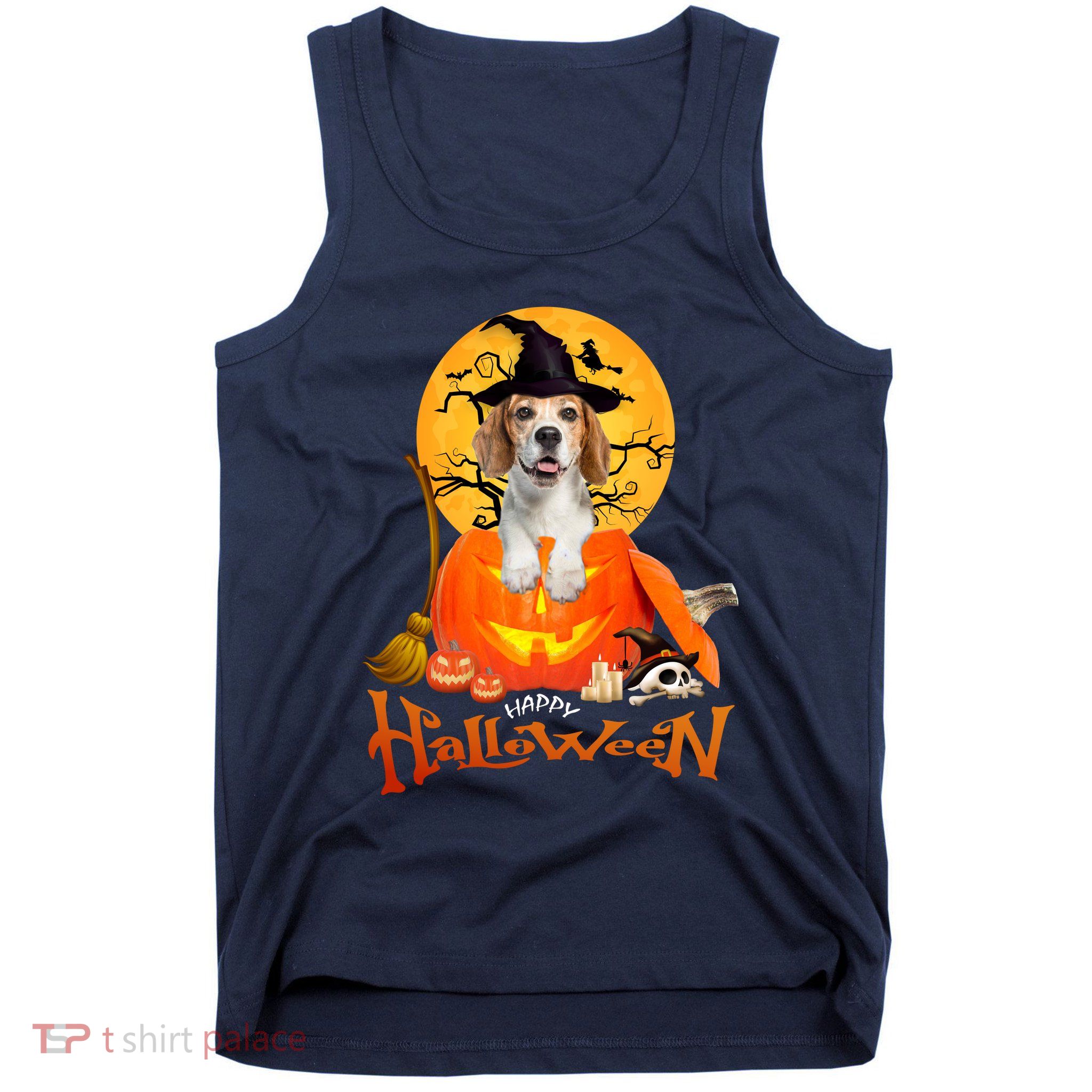 Funny Beagle Dog Spooky Halloween Tank Top