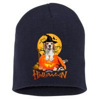 Funny Beagle Dog Spooky Halloween Short Acrylic Beanie