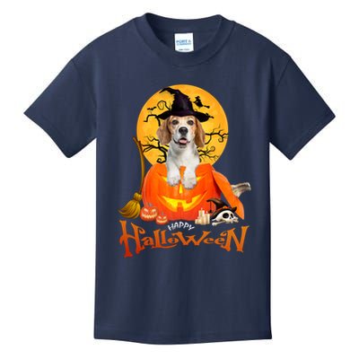 Funny Beagle Dog Spooky Halloween Kids T-Shirt