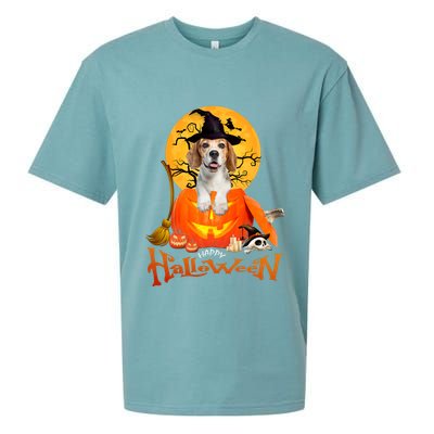 Funny Beagle Dog Spooky Halloween Sueded Cloud Jersey T-Shirt