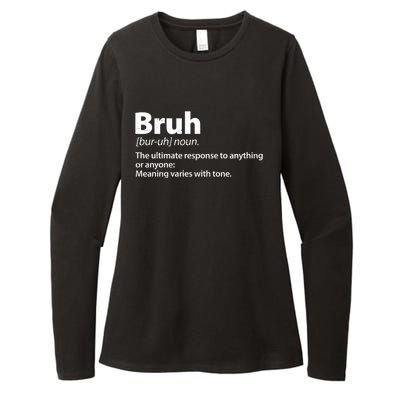 Funny Bruh Definition Womens CVC Long Sleeve Shirt