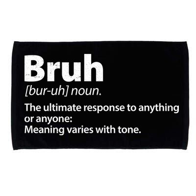 Funny Bruh Definition Microfiber Hand Towel