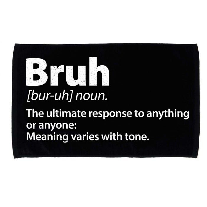 Funny Bruh Definition Microfiber Hand Towel
