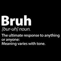 Funny Bruh Definition Cropped Pullover Crew