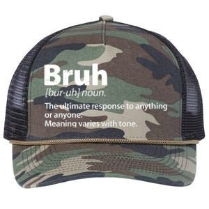 Funny Bruh Definition Retro Rope Trucker Hat Cap