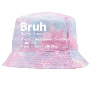 Funny Bruh Definition Tie-Dyed Bucket Hat