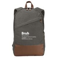 Funny Bruh Definition Cotton Canvas Backpack