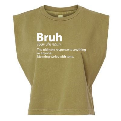 Funny Bruh Definition Garment-Dyed Women's Muscle Tee