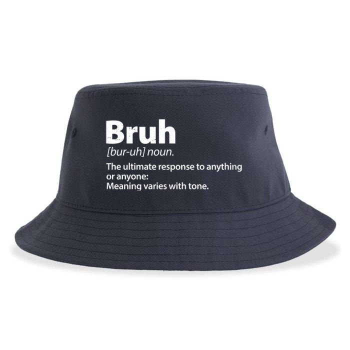 Funny Bruh Definition Sustainable Bucket Hat