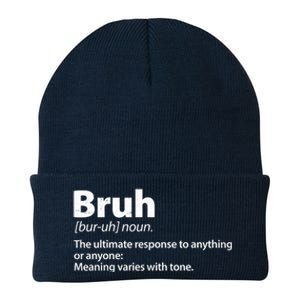 Funny Bruh Definition Knit Cap Winter Beanie