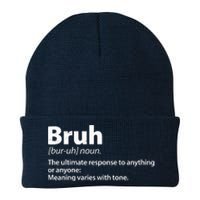 Funny Bruh Definition Knit Cap Winter Beanie