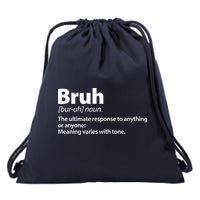 Funny Bruh Definition Drawstring Bag