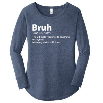 Funny Bruh Definition Women's Perfect Tri Tunic Long Sleeve Shirt