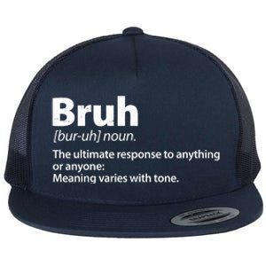 Funny Bruh Definition Flat Bill Trucker Hat