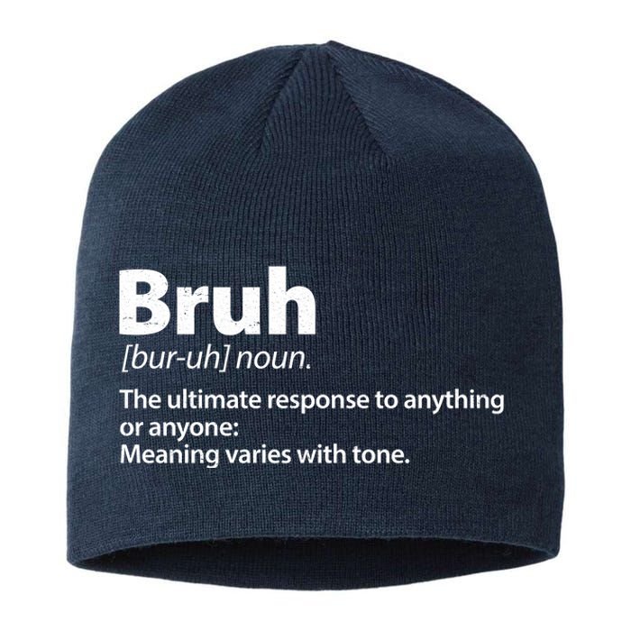 Funny Bruh Definition Sustainable Beanie