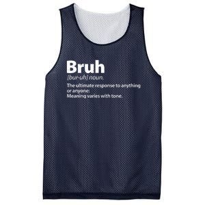 Funny Bruh Definition Mesh Reversible Basketball Jersey Tank