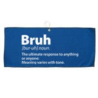 Funny Bruh Definition Large Microfiber Waffle Golf Towel