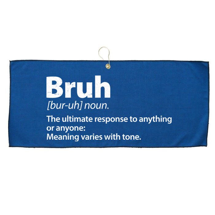 Funny Bruh Definition Large Microfiber Waffle Golf Towel