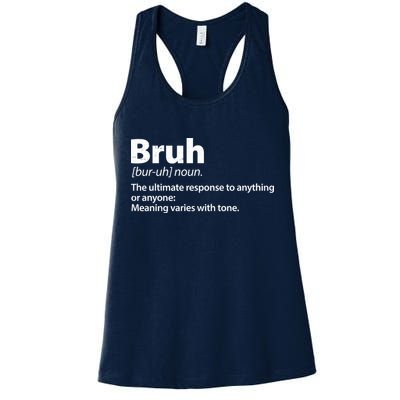Funny Bruh Definition Womens Tank Top