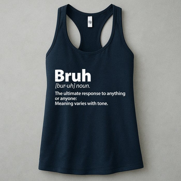 Funny Bruh Definition Womens Tank Top